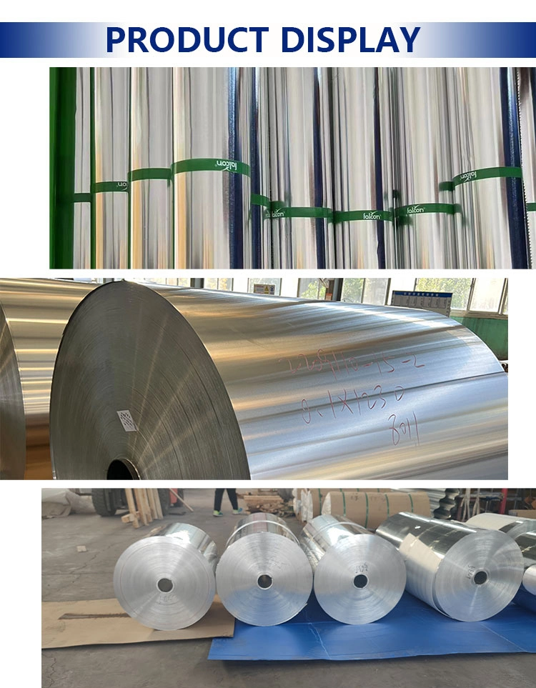 Aluminum Foil 1100 1145 1050 1060 1235 3003 5052 5A02 8006 8079 8011 Food Grade Package Aluminum Container Foil Film Jumbo Roll 10 16 18 20 Micron