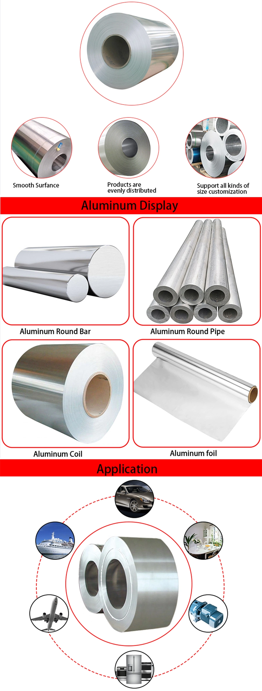 The Best Selling China Wholesale 1000/3000/5000/8000 Series Decoration Color Coated Silver Aluminum Alloy Products Aluminum Coil