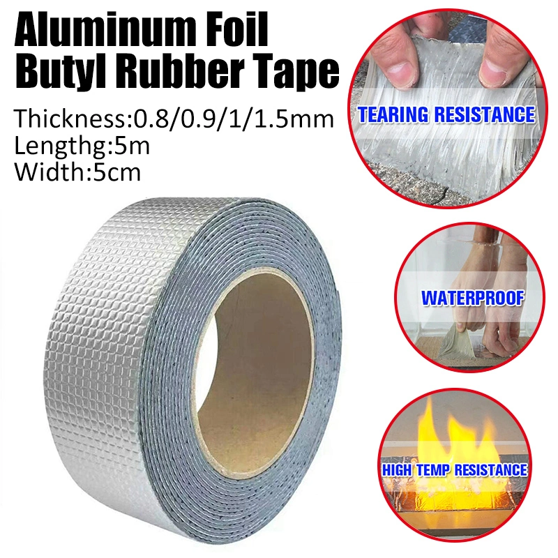 Aluminum Foil Butyl Tape Aluminum Foil Waterproof Butyl Tape Roll for Roof