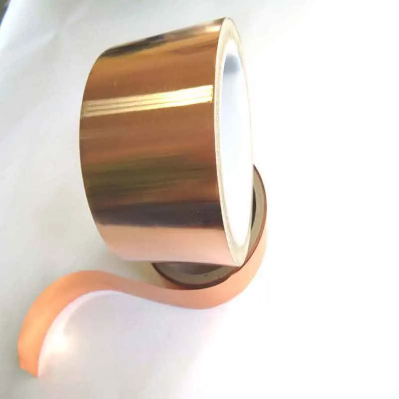 0.05mm 0.02mm 0.3mm 99.95% Adhesive Pure Copper Tape Roll Customized Electronic Coil Bronze Copper Film Foil